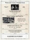 Walworth County Hospital Farm, Home Lumber and Fuel, Huber Elevator Co., Nieman's Greenhouse, Elkhorn Hatchery, Walworth County 1955c